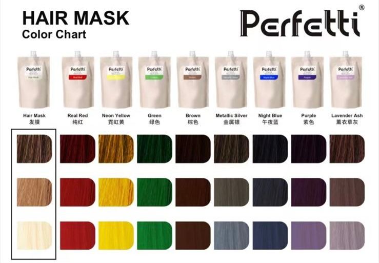 Perfetti Colour Treatment 320ml 補色髮膜(漂染後用)(需帶手套使用)買1套8色送無色髮膜1包(供調色用)
