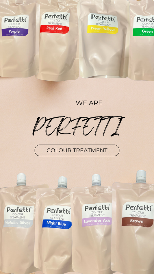 Perfetti Colour Treatment 320ml 補色髮膜(漂染後用)(需帶手套使用)買1套8色送無色髮膜1包(供調色用)